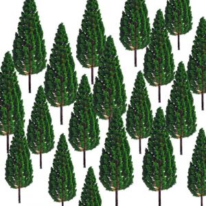 Gativs Arbres Miniatures 24 Pi&egrave;ces Mixte Mod&egrave;le Train Arbres Arbre Miniature Mod&egrave;le Mod&egrave;le Arbre en Plastique Mini Arbres Paysage Arbres d'Architecture Miniatures pour Paysage de Bricolage (Gativs, neuf)