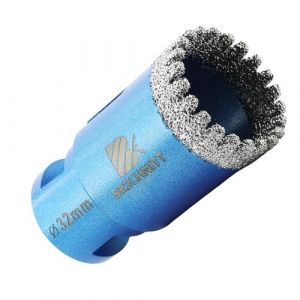 Foret diamant pour carrelage 32 mm – BRSCHNITT M14 Scie cloche pour carrelage, porcelaine, céramique, marbre, granit, pour meuleuse d'angle (BRSCHNITT TOOLS, neuf)