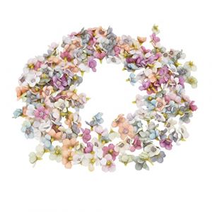 TYCIONG 200 Pièces Tissu de Mariage Petite Tête de Fleur Tissu Fleurs Artificielles Bricolage Têtes Florales de Simulation avec des Couleurs Mélangées pour la Décoration de Baptême (fuguiyouyu, neuf)