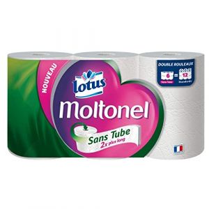 LOTUS - Moltonel Papier Toilette Sans Tube 6 Rouleaux - Lot De 2 (TIM SHOP PARIS, neuf)