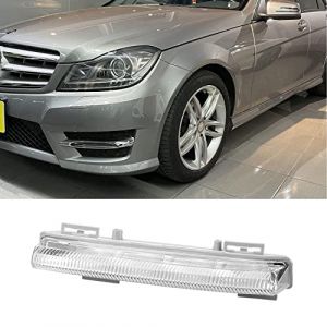 Feux de circulation diurnes LED gauche et droite DRL compatibles avec Mercedes Classe C E SLK W204 S204 C180 C200 C220 C250 C300 C320 2007-2014 (gauche) (Ricoy, neuf)