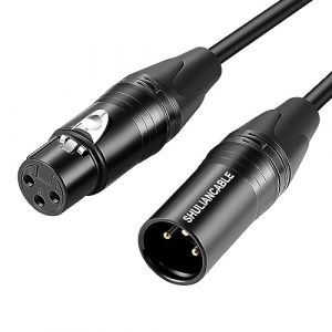 SHULIANCABLE C&acirc;ble XLR, Professionnel sym&eacute;trique M&acirc;le vers Femelle Microphone Cable, Compatible avec Microphone, Table de Mixage, Cam&eacute;ra, Amplificateur, Alimentation Fant&ocirc;me, Hautparleur (10M) (shulian, neuf)