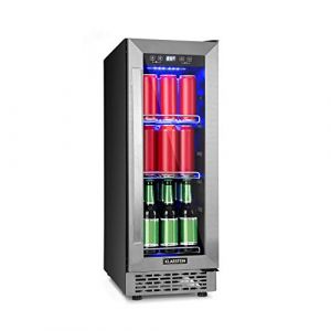 KLARSTEIN Beerlager 56 r&eacute;frig&eacute;rateur pour boissons : 56L, 20 bouteilles, classe A, hauteur 82 cm, porte vitr&eacute;e avec cadre en inox, 3 tiroirs, temp&eacute;rature : 0-10 &deg;C, commande tactile, noir (Klarstein France, neuf)