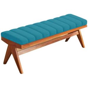 Coussin de Banc sur Mesure Exterieur Interieur Dehoussable Coussin de Banquette 120x40 100 x 35 80x40 150x40 pour Salon ou Balan&ccedil;oire de Jardin, Balcon, Terrasse et Palette(Peacock Blue,100x40cm x5cm (JANNE TORRY, neuf)