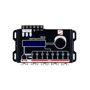 Processeur de Signal num&eacute;rique DSP 2.8 et &eacute;galiseur - &Eacute;galiseur Graphique 15 Bandes, 2 entr&eacute;es / 8 Sorties DSP, 12 pr&eacute;r&eacute;glages, Croisement int&eacute;gr&eacute; pour l'am&eacute;lioration de l'audio de la Voiture (CERAN Store, neuf)