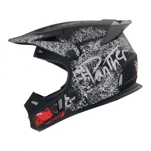 Woljay Casque Motocross Casque de vélo Dirt Casque Hors Route Street BMX MX Casques intégraux pour Unisex-Adulte Jeunesse Les Enfants DOT/ECER22-05 (M,Floral) (Woljay Trading, neuf)
