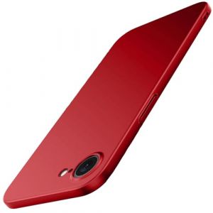 Galful Coque pour iPhone 16e Ultra Fine Matte PC Housse iPhone SE 4 Etui de Protection L&eacute;g&egrave;re Finition Mat en Hardcase Antid&eacute;rapant Anti-Rayures Bumper Slim Case Cover-Rouge (Fulidy, neuf)