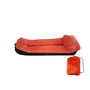 Hiseng Canapé Gonflable Camping Exterieur, Hamac Gonflable Fauteuil Gonflable Portable Gonflable Transat Gonflable pour Voyager Jardin Randonnée Parties de Piscine Plage Coloré (Orange,200x70cm) (Hiseng, neuf)
