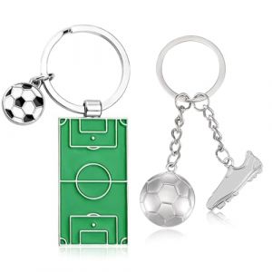 KOQAIIZ Porte-Cl&eacute;s Football, 2 Pi&egrave;ces Sport 3D Keychain, Porte-Cl&eacute;s Football, Porte-Cl&eacute;s Fan, Pour Les Joueurs De Football (qinhuangdaozoubingyingshangmaoyouxiangongsi, neuf)