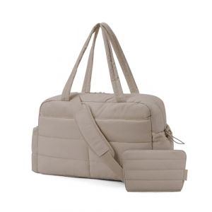 bagsmart Sac de Voyage 42x20x37 pour Easyjet,Bagage Cabine,Sac de Weekend Imperm&eacute;able Matelass&eacute;,Venir Avec Trousse de Maquillage Pour Avion,Gym,Fitness,Travail,Camel (HZJZ FR, neuf)