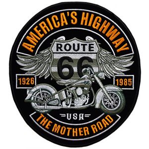 topt mili ecusson Route 66 Biker Motard Moto USA us thermocollant Grand Format 25x23cm patche Badge (destockandco (vendeur francais), neuf)