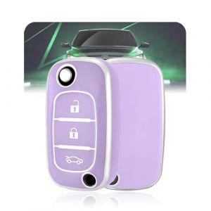 LELNOOS Coque Cl&eacute; Voiture, Silicone &Eacute;tui Cle Etui Clef Protecteur Cache Cles pour Renault Clio Twingo Kangoo Trafic Megane Modus Captur Master Express Wind Fluence Smart Forfour Fortwo 453, 3 Boutons (LELNOOS, neuf)