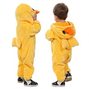 Doladola Combinaison de flanelle pour neutres b&eacute;b&eacute; enfant animaux combinaison pyjama d&eacute;guisement halloween(6-12 Mois,Canards) (Doladola-FR, neuf)