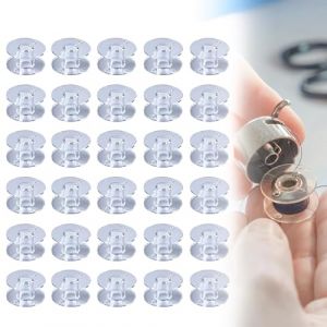 30 Pièce Canette Machine a Coudre Bobines pour Machine à Coudre Canette Plastique Canettes de Couture ​​Universelle Transparent Bobine de Machine à Coudre Pour Plupart Machines à Coudre (UAB WSVLKE LT, neuf)