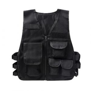 FEESHOW Gilet de Pêche Enfant Garçon Multi Poches Veste sans Manches Gilet de Pêche Manteau Réglable Jeux Extérieurs de Chasse de Combat Camping Noir 7 ans (FEESHOWSTORE, neuf)