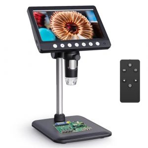 Ashfly Microscope Numérique 7 Pouces écran HD pour Adultes, Microscope à Pièces 500x avec 8 LED et Batterie Rechargeable, Support Photo et Vidéo, MicroscopeÉlectronique Compatible Windows/MacOS (Judiantech, neuf)