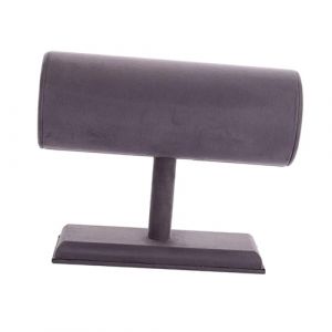 Chatonshen Pr&eacute;sentoir &agrave; Cheveux En Forme de T, Support Polyvalent pour Bandeaux, Boucles D'oreilles et Accessoires, Velours Noir Gris (Sunflowex, neuf)