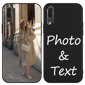 Kivlclri Coque Personnalis&eacute;e Photo pour Huawei P20 5,8", Personnalisable &Eacute;tui avec Votre Propre Image Texte, Personnaliser Custom Housse de Protection Silicone TPU Bumper Cover pour Huawei P20, Noir (Ulbrich Suzana, neuf)