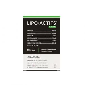 Lipoactifs - Complement Alimentaire Brule Graisse, Draineur - Café Vert, Piloselle, Huiles Essentielles, Vitamines B, Zinc - Aragan - 30 Jours (ARAGAN®, neuf)