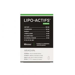 ARAGAN - Synactifs - Slimactifs - Complément Alimentaire Minceur - Piloselle, Orthosiphon, Café Vert, Zinc, Vitamines et Huiles Essentielles - 30 gélules - 15 à 30 jours de prise - Fabriqué en France (ARAGAN®, neuf)