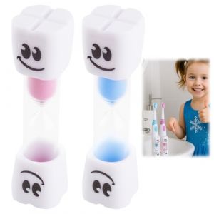 Sablier Brossage Dents Enfant, Timer Enfant Coloré avec Visage Souriant, Sablier 2 Minutes pour Brosse a Dent Enfant, Minuteur Enfant Ludique pour Jeux, Cuisine, Étude et Hygiène (2 Pièces) (Dream Voice, neuf)
