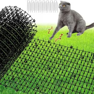 XFLYP Anti-Chat avec Pointes, 400 x 30cm Empêcher Les Animaux de S'approcher avec 16 Piquets en Métal, Tapis Répulsif avec Epine Grille Pic Tapis pour Jardin, Clôtures,Canapé-Protège Plantes (FXXF, neuf)