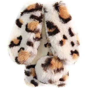 BLOTECH Coquille de Lapin pour Cubot Max 5 Fluffy Doux Case Fluffy Soft &Eacute;tui Peluche Lapin Coque Femmes Girly Couverture Chaud Housse Mignonne Velu Phone Shell pour Cubot Max 5,L&eacute;opard (Bolong, neuf)