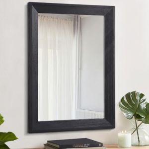 AAZZKANG Grands miroirs muraux rectangulaires avec Cadre en Bois pour Chambre à Coucher, Salon - Noir - 70 x 50 cm (chuweima, neuf)