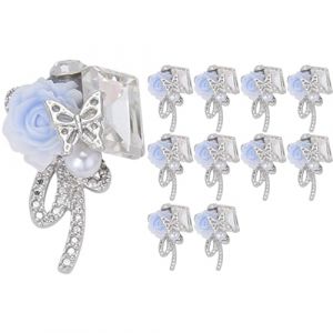 1 pi&egrave;ce en m&eacute;tal rose papillon strass d&eacute;coration 3D accessoires cr&eacute;atifs pour des designs uniques (Asjcj, neuf)