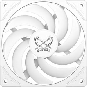 Scythe Wonder Tornado Ventilateur PWM 120 Slim Blanc 120 x 120 x 15 mm Haute pression statique 400-2000 tr/min 3,12-26,36 dBA, roulement FDB, 12 V, pour bo&icirc;tier d'ordinateur compact ou ventilateurs (Scythe Technology Co.,Ltd, neuf)