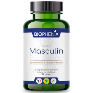 Biophénix Equilibre Masculin 100 Gélules - Complément Alimentaire 100% Naturel à Base de Végétaux - Saw Palmetto et Prunier d'Afrique - Confort Urinaire et Prostatique - Meilleure Libido (Biophénix, neuf)