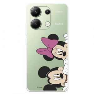 Coque compatible avec Xiaomi Redmi Note 13 4G Officielle Disney Mickey et Minnie Asomados Coque en silicone transparent souple sous licence officielle Disney classiques (La Casa de Las Carcasas, neuf)