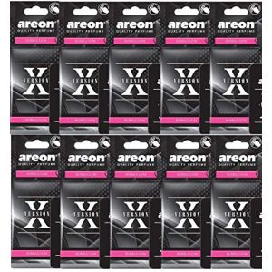 AREON X Désodorisant Voiture Bubble Gum Rétroviseur Pendu Noir 2D (Lot DE 10) (BN Direct Supply, neuf)