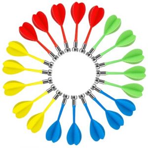 aghoer 20 Pcs Fl&eacute;chettes magn&eacute;tiques, Fl&eacute;chettes Portables, Int&eacute;rieur Jeu Cible Accessoires, pour la Maison, Le Bar, la Salle de Jeux, etc. (STLKJ-EU, neuf)