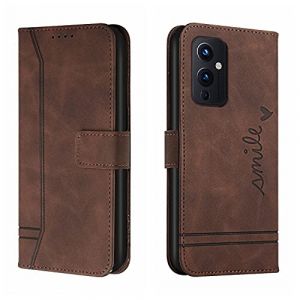 Bravoday Coque pour OnePlus 9 5G / OnePlus 9 5G, Etui Cuir avec Magnetique, Flip Pochette Housse pour OnePlus 9 5G / OnePlus 9 5G Protection, Marron (Bravoday, neuf)