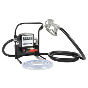 Pompe Diesel Automatique 45 L/min, Pompe Gasoil Électrique 220 V, Gasoil Electrique pour Transfert 3600 rpm, Pompes à Carburant Auto-Aspirant avec Débitmètre, pour Voitures, Camions-Citernes (200W) (DSHRUIHE, neuf)