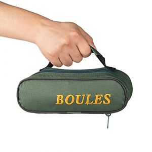 Tofern 2 Sac Boule de Pétanque，Sac Pétanque Nylon Oxford Robuste Pratique, Sacoche pour 3/6/8 Boules Pétanque, Vert (QUVITA, neuf)