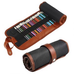 Orixo 72 Trous Sac A Crayon De Toile, Trousses Crayon De Couleur Enroulable, Portable Trousse Crayon En Toile, Trousse &Agrave; Crayons &Agrave; 72 Trous Pour Artiste, &Eacute;cole, Bureau (LIUqiannan, neuf)