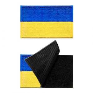 SUCIKORIO Lot de 2 &eacute;cusson &agrave; Coudre Ukraine Tissus Patch Autocollant Textile &eacute;cusson Drapeau Ukrainien Ecusson Scratch Militaire Patchs Brod&eacute;s Airsoft Patch Pour Sac &agrave; Dos, Conception de Bricolage (Darmoo, neuf)