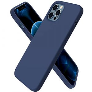 ORNARTO Coque pour iPhone 12 Case 6,1" et iPhone 12 Pro Case,Fine en Caoutchouc Liquid Silicone Cover Protection Bumper Anti-Choc Housse Étui 6,1 Pouces Marine Intense (ORNARTO FR, neuf)