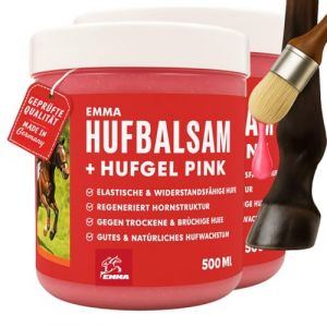 Graisse pour sabot de cheval avec paillettes 2*500ml rose avec huile de laurier I Baume pour sabot I Baume pour sabot de cheval sain I Teinture I Cure sabot sec Soin pour sabot I Pommade au laurier (EMMA-Eventing, neuf)