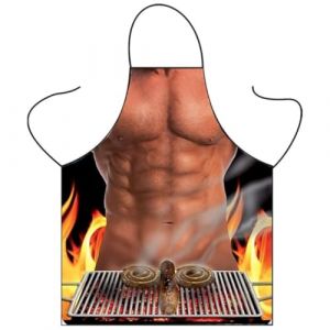 SGERUFZ Tablier Cr&eacute;atif BBQ, Sexy de No&euml;l pour Homme ou Petit-ami/Petite-ami Party, Ma&icirc;tre Grilleur, Amusant, Homme Humour, Humoristique, Dr&ocirc;les pour la F&ecirc;te des P&egrave;res, Id&eacute;es pour Papa et Grand-p&egrave;re (HerEdit, neuf)