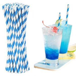 Lot de 100 Paille Plastique,Oktoberfest,Décoratives Pour Fête de La Bière,en Papier Biodégradable,Bleues,Pailles en Papier,Pour Fête de La Bière,Anniversaire, Mariage (HengShuiKaiHengKeJiYouXianGongSi, neuf)