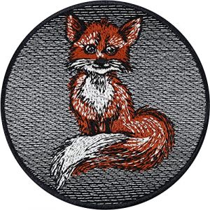 &Eacute;cusson Thermocollant Renard | Autocollant r&eacute;sistant aux intemp&eacute;ries brod&eacute; | Patch de renard | Protection de l'environnement | Patch &agrave; coudre/&agrave; repasser pour jeans | 80x80mm (EXPRESS-STICKEREI, neuf)