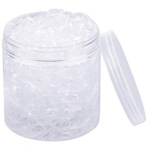 Dokpav 2000 Pcs Bands Elastique à Cheveux, Transparent Elastiques Caoutchouc Bande de Queue de Cheval Petits Elastique Bandes de Tressage pour Cheveux des Enfants, Coiffure de Mariage (Mydree, neuf)