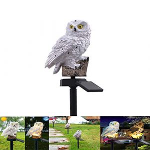 Pywee Lampe solaire pour pelouse, motif hiboux, torches solaires pour jardin, décoration extérieure, décoration de jardin, éclairage de jardin, lampes design chouette (torches solaires pour extérieur) (SHUJILIN, neuf)