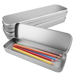 3 Pi&egrave;ces Boite Metallique, 20 &times; 6.3 &times; 2.3 cm avec Couvercle &agrave; Charni&egrave;re Petite Boite Metal, &eacute;tanche Petite Rectangulaire Bo&icirc;te, Gommes Boite Crayon Metal, Utilis&eacute;e pour Ranger de Petits Objets (renyijingUK, neuf)