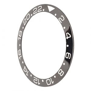 Bague de Lunette en Céramique pour Montre, Remplacement D'insertion de Chiffres Blancs à Base Noire, Accessoire de Réparation, Maison, Magasin de Montres (Gulaer, neuf)