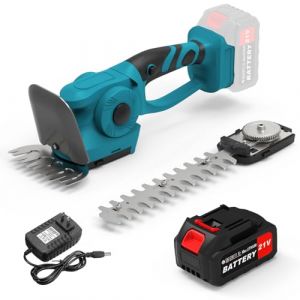 Hedge 21V Brushless Taille Haie Batterie Cisailles à arbustes électriques avec Batterie 4000 mAh Sculpte Haie et Taille Herbes sans Fil Taille Haie Electrique Cisaille à Gazon (violalook, neuf)
