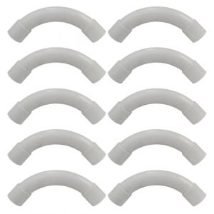 YUZNA 10 pièces Coudes pour Isolant, Tube Électrique Multipurpose Manchonné en PVC, Degrés Connecteur Raccord de Tuyau, PVC Canal de Câble pour Installation Murale, Plafond et Sous-Sol (20 mm) (hefeishiyunyanweidianzishangwuyouxiangongsi, neuf)